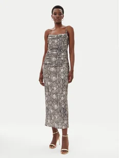 HUGO Sukienka letnia Noffiano 50540915 Brązowy Slim Fit - Sukienki - miniaturka - grafika 1