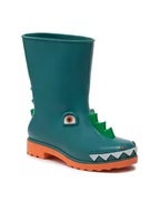 Buty dla chłopców - Melissa Kalosze Mini Melissa Rain Boot + Fabul 33677 Zielony - miniaturka - grafika 1