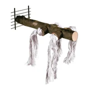 Klatki i wyposażenie dla ptaków - Trixie Naturalny Drążek Do Siedzenia Ze Sznurkami Do Zabawy - Długość: 25 Cm - miniaturka - grafika 1