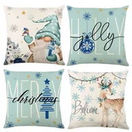 Pozostałe akcesoria świąteczne - ZESTAW POSZEWKA NA PODUSZKĘ ŚWIĄTECZNA 4 SZT DEKORACYJNA 45X45 [P-Z2] - miniaturka - grafika 1
