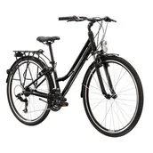 Rowery - Kross Trans 1.0 28 cali Damski Czarno-szary 2023 - miniaturka - grafika 1