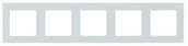 Klawisze i ramki - OSPEL Ramka pięciokrotna FOKUS Biały - miniaturka - grafika 1