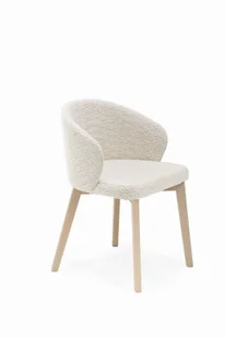 Flavio 5 krzesło tapicerowane ecru nogi dąb sonoma - Krzesła - miniaturka - grafika 1