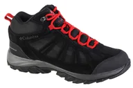 Buty trekkingowe męskie - Columbia Redmond III Mid wodoodporne buty trekkingowe męskie, Czarny czerwony górski, 45 EU - miniaturka - grafika 1