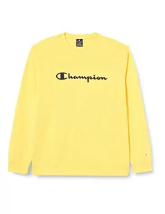 Champion Męska bluza z okrągłym dekoltem Legacy American Classics Heavy Powerblend Terry Logo, żółta, XL - Bluzy męskie - miniaturka - grafika 1