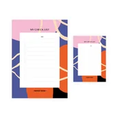 Planery - Kieszonkowy Planer Biurkowy A6 z abstrakcyjnym motywem BLOOM – check lista - miniaturka - grafika 1