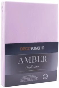 DecoKing Prześcieradło Jersey - Amber - Liliowy 90x200 cm - Prześcieradła - miniaturka - grafika 1