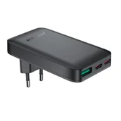 Ładowarki do telefonów - Ładowarka sieciowa płaska 65W GaN 2 USB-C USB-A ultra cienka - czarna ACEFAST - miniaturka - grafika 1