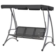 Huśtawki - Beliani Beliani Huśtawka ogrodowa czarna BOGART 35435 - miniaturka - grafika 1