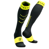 Skarpetki sportowe męskie - COMPRESSPORT Skarpety kompresyjne narciarskie ALPINE SKI FULL SOCKS black/safe yellow - miniaturka - grafika 1