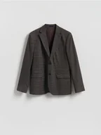 Kurtki męskie - Reserved - Marynarka slim fit z wiskozą - brązowy - miniaturka - grafika 1