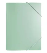 Teczki i skoroszyty - Teczka rysunkowa z gumką A4 plastikowa PP soft touch zielona BIURFOL - miniaturka - grafika 1