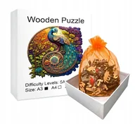 Puzzle - Drewniane puzzle / Wooden Puzzle / Paw / Duży Format A3 / 180 el. - miniaturka - grafika 1