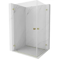Kabiny prysznicowe - Mexen Lunar-B Duo kabina prysznicowa uchylna 100 x 75 cm, transparent, złota - 832-100L-075P-50-00 - miniaturka - grafika 1