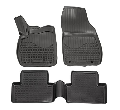 | Gumowe maty samochodowe 3D kompatybilne z Zafira C Tourer 2011-2019, indywidualne dopasowanie z wysoką krawędzią ok. 4-5 cm, na każdą pogodę, 4-częściowe, jakość premium