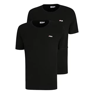 Koszulki męskie - FILA Męski t-shirt Brod Tee/Double Pack, czarno-czarny, M, czarny czarny, M - grafika 1