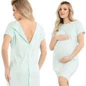 Piżamy ciążowe - Koszula Nocna Ciążowa Do Karmienia Na Napy XL - miniaturka - grafika 1