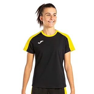 Joma Eco Championship T-shirt damski z krótkim rękawem, czarny/żółty, L - Koszulki i topy damskie - miniaturka - grafika 1