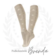 Skarpetki jeździeckie - Skarpetki Brenda beige JD Attack - miniaturka - grafika 1