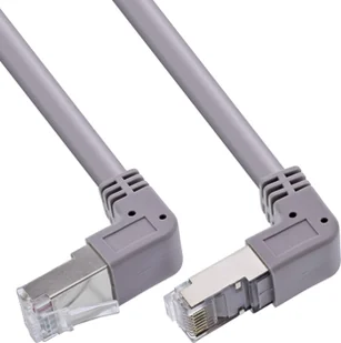 InLine® Patchkabel oben/unten gewinkelt, S/FTP PiMf, Cat.6, PVC, grau, 1,22m - Patchcordy - miniaturka - grafika 1