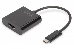 Digitus Adapter graficzny HDMI 4K 30Hz UHD na USB 3.1 Typ C z audio czarny 15cm (DA-70852) - Adaptery i przejściówki - miniaturka - grafika 1