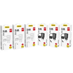 Dudao ładowarka sieciowa 2x USB z wbudowanym kablem Lightning 12 W biały (A2ProL white) - Ładowarki do telefonów - miniaturka - grafika 3