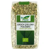 Zdrowa żywność - Bio Planet SERIA ZIELONA GROCH ZIELONY POŁÓWKI BIO 500 g - - miniaturka - grafika 1