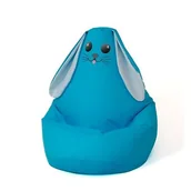 Fotele i pufy dla dzieci - Pufa worek GO GIFT Królik Niebieski L 105 x 80 cm - miniaturka - grafika 1