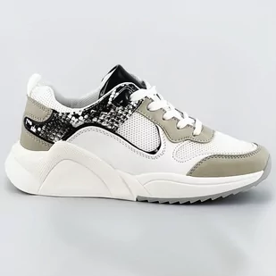 SPORTOWE BUTY DAMSKIE BIAŁE (6348) - marka niezdefiniowana - Buty sportowe damskie - miniaturka - grafika 1