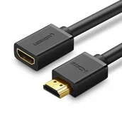 Kable - UGREEN kabel HDMI High Speed z Ethernetem, wtyczka na przedłużacz HDMI, pozłacane styki, wsparcie 1080P i 3D do Blu Ray Player, telewizora 3D, Roku, Boxee, Xbox360, PS3, Apple TV czarny 10142 - miniaturka - grafika 1