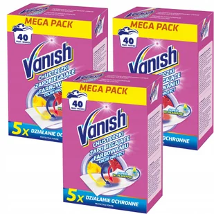 Vanish COLOR PROTECT - chusteczki przeciw farbowaniu ZAPOBIEGAJĄCE ZAFARBOWANIU UBRAŃ 20 SZT (DO 40 (8160914) - Środki do prania - miniaturka - grafika 2