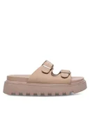 Klapki i japonki damskie - DeeZee Klapki HY86009-19 Beżowy - miniaturka - grafika 1