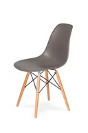 Krzesła - King Home Krzesło DSW Wood King Bath popielaty szary K-130.MIGREY.17.DSW - miniaturka - grafika 1