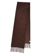Apaszki i szaliki damskie - Becksöndergaard Wełniany szal "Solid Yuta" w kolorze brązowym - 210 x 26 cm - miniaturka - grafika 1