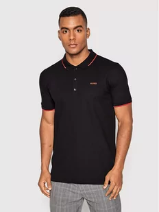 Hugo Polo Dinoso222 50467344 Czarny Slim Fit - Koszulki męskie - miniaturka - grafika 1
