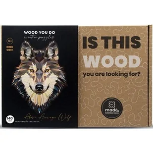 Puzzle Drewniane Wilk | Above Average Wolf | 140 Elementów | A4 - Puzzle Puzzle Drewniane Wilk | Above Average Wolf | 140 Elementów | A4 - Puzzle - miniaturka - grafika 1