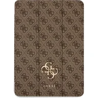 Etui do tabletów - Etui na iPad Air GUESS Magnetic 4G Big Logo Brązowy - miniaturka - grafika 1