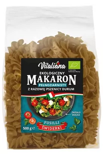 Vitaliana Makaron z razowej pszenicy durum fusilli 500 g Bio - Makaron - miniaturka - grafika 1
