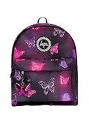 Plecaki - hype Różowy i fioletowy chrom świecący plecak motylkowy, Czarny/kolorowy, Jeden rozmiar, Casual - miniaturka - grafika 1