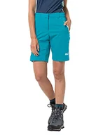 Spodenki damskie - Jack Wolfskin Damskie szorty trekkingowe Overland Shorts W Dark Aqua 42 - miniaturka - grafika 1