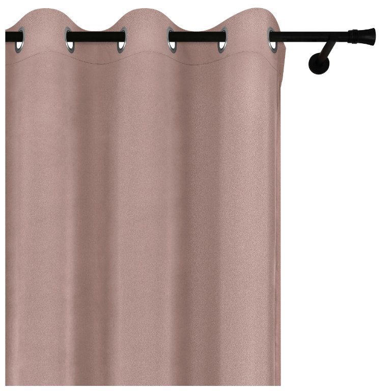 Voppi Zasłona welurowa do salonu i sypialni 140 x 230 cm długa zasłona okienna na przelotkach kółkach
