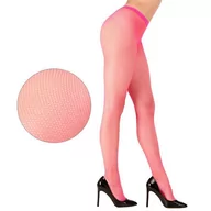 Dodatki do strojów karnawałowych - RAJSTOPY KABARETKI NEONOWE RÓŻOWE-M - miniaturka - grafika 1