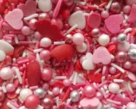 Dodatki do ciast w proszku - POSYPKA CUKROWA MIX - serca Valentine's Day walentynki - 50g - miniaturka - grafika 1