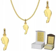 Biżuteria dla dzieci - Złoty łańcuszek pr. 585 medalik Matka Boska Fatimska 45 cm DEDYKACJA GZ1MZ6 - miniaturka - grafika 1