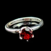 Pierścionki - Pierścionek Barocco- granat - miniaturka - grafika 1