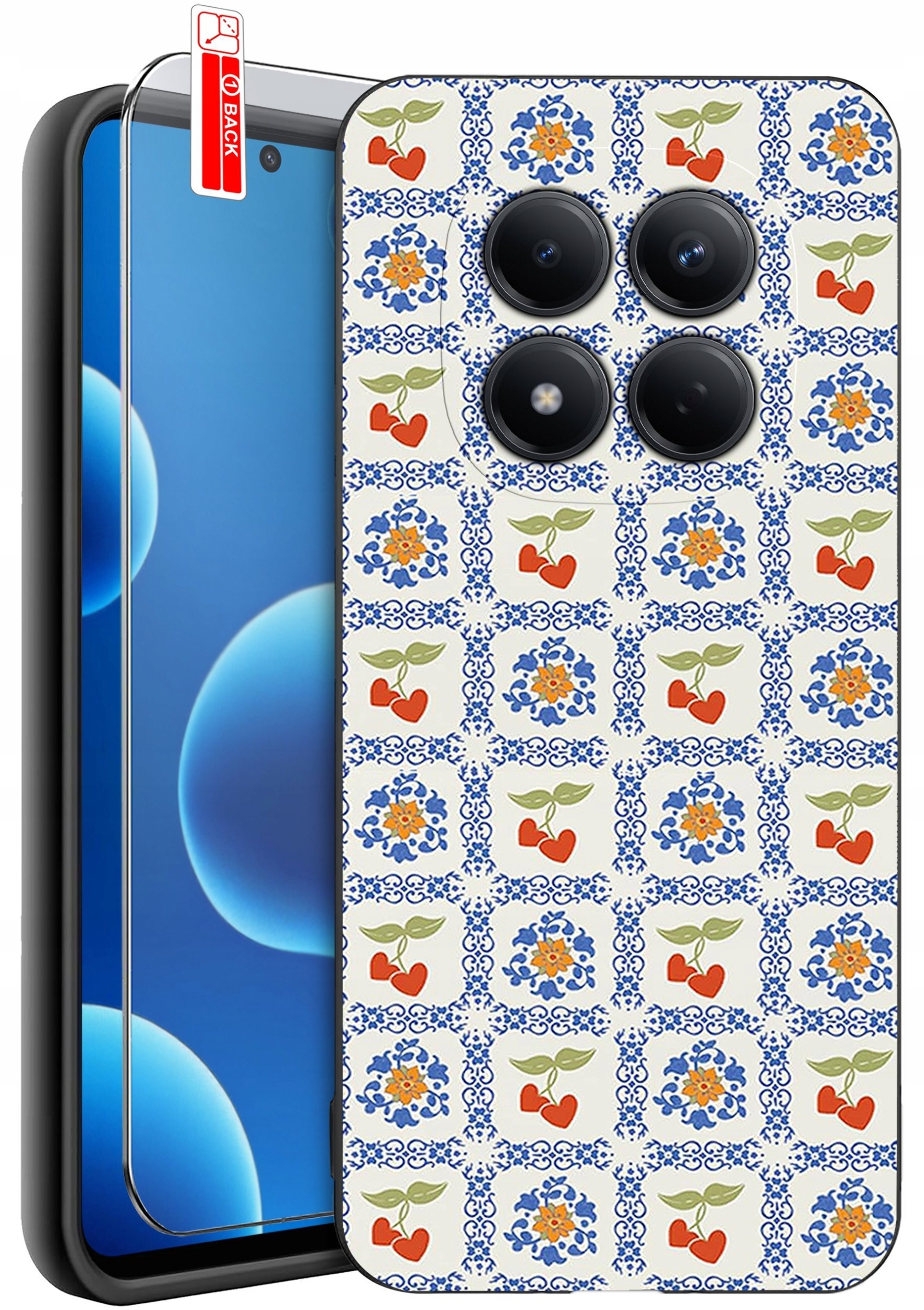 krainaGSM ETUI do Xiaomi Redmi Note 15 Pro 4G WZORY SILIKONOWE MATT CASE + SZKŁO