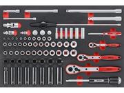 Zestawy narzędziowe - Zestaw kluczy nasadowych 1/4" 3/8" 1/2" TegnTools TTESK77 (178840104) - miniaturka - grafika 1