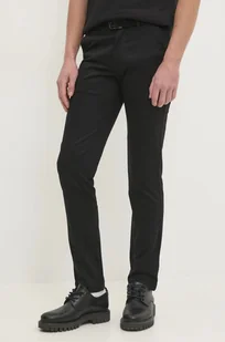 Calvin Klein spodnie męskie kolor czarny dopasowane K10K113429 - Spodnie męskie - miniaturka - grafika 1