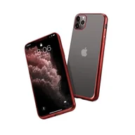 Etui i futerały do telefonów - cofi1453 Etui silikonowe ELECTRO MATT Bumper Akcesoria do iPhone SE 2020 Pokrowiec ochronny Miękkie etui ochronne Czerwony - miniaturka - grafika 1