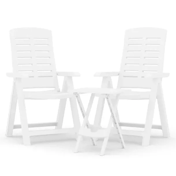Zestaw mebli polirattanowych biały, stół 44,5x38,5x50 cm, krzesła 60x61